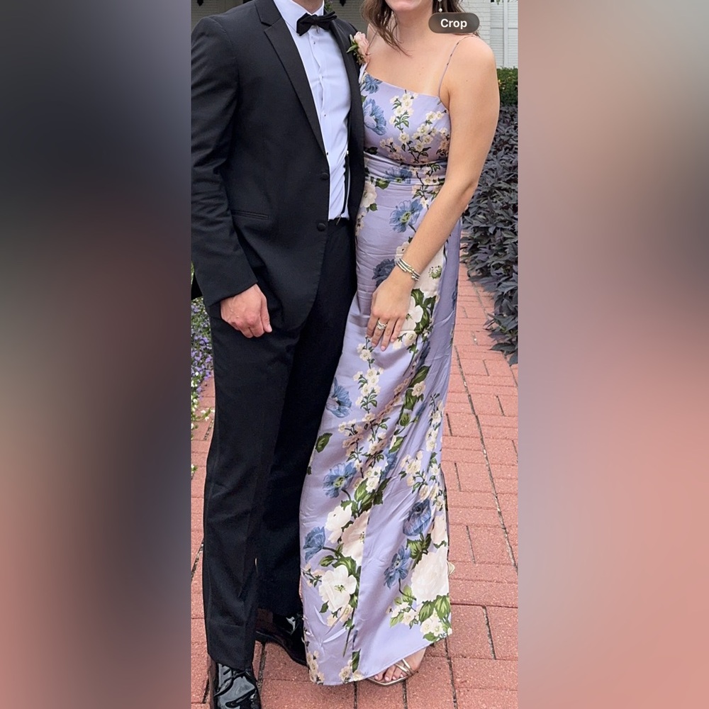 Reformation Frankie Floral Lavender Maxi Dress